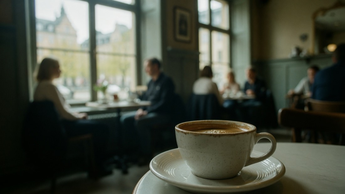 Kafé med bakgrunnsmusikk fra Soneli