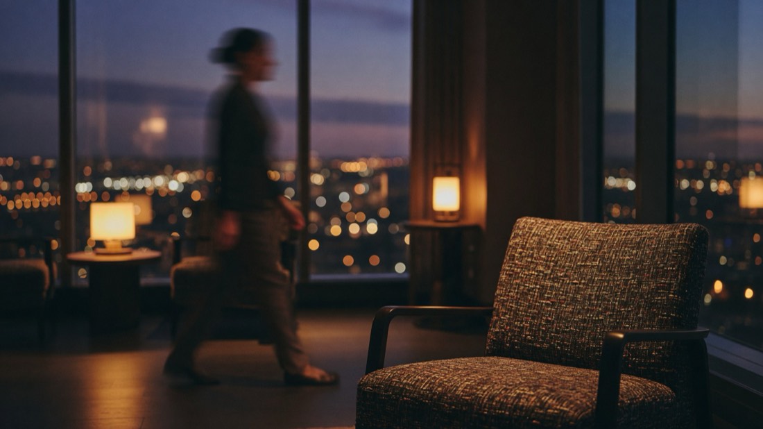 Hotellounge med bakgrunnsmusikk fra Soneli